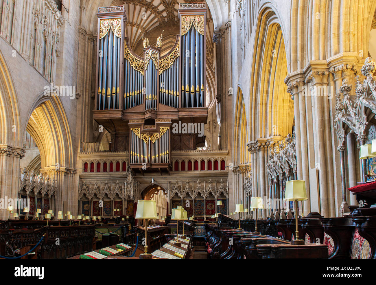 Somerset Wells en Angleterre. 19 septembre 2012. L'orgue de la cathédrale de Wells dans le Somerset. Banque D'Images