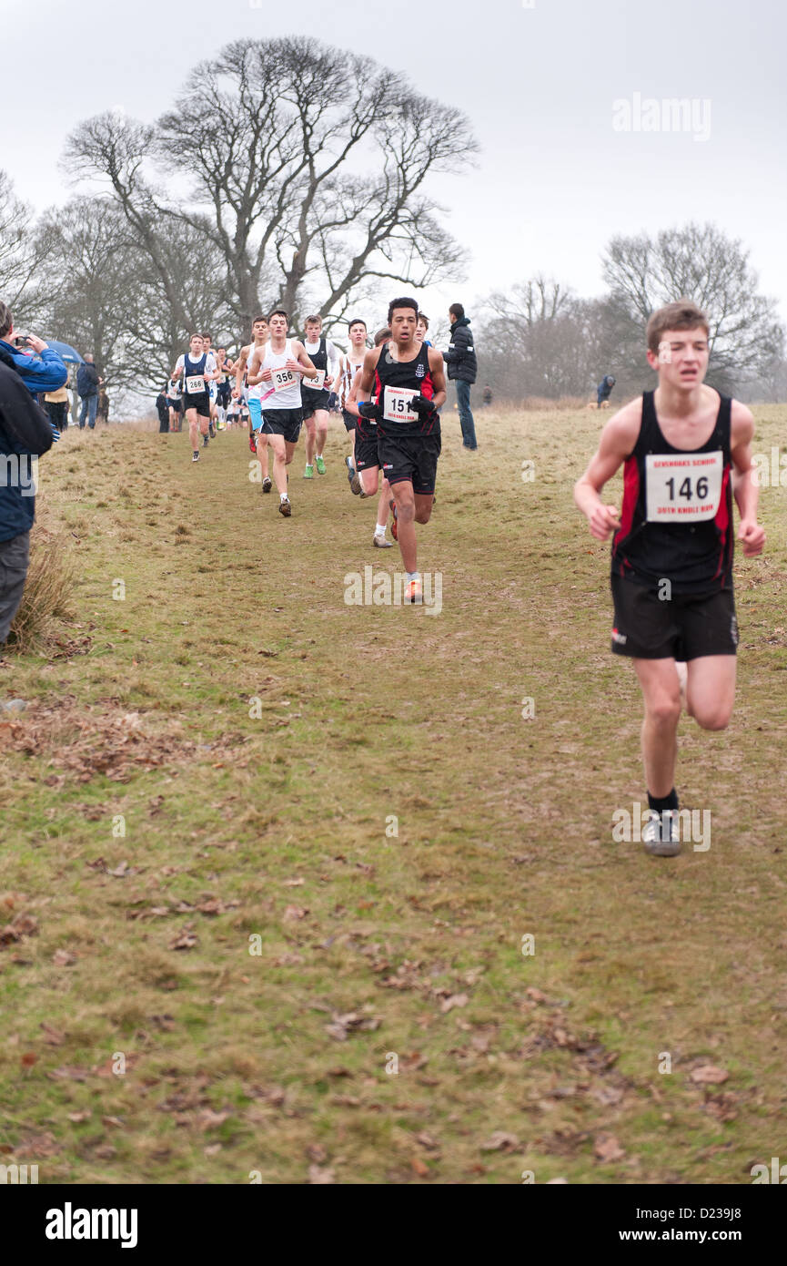 L'Assemblée Knole Run Sevenoaks School cross country 15 jeunes 16 17 ans 6 mile run dans les équipes de la course d'endurance difficiles Banque D'Images L'Assemblée Knole Run Sevenoaks School cross country 15 jeunes 16 17 ans 6 mile run dans les équipes de la course d'endurance difficiles Banque D'Images