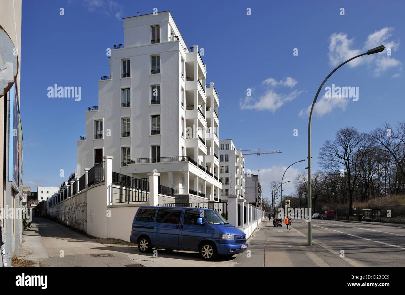 Berlin, Allemagne, en rangée à Friedrichshain Banque D'Images