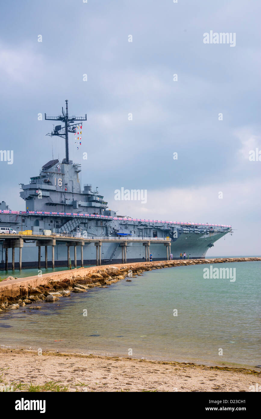 USS Lexington - retraité de la marine, navire porte-avions aujourd'hui agissant comme un musée à Corpus Christi, Texas, États-Unis Banque D'Images