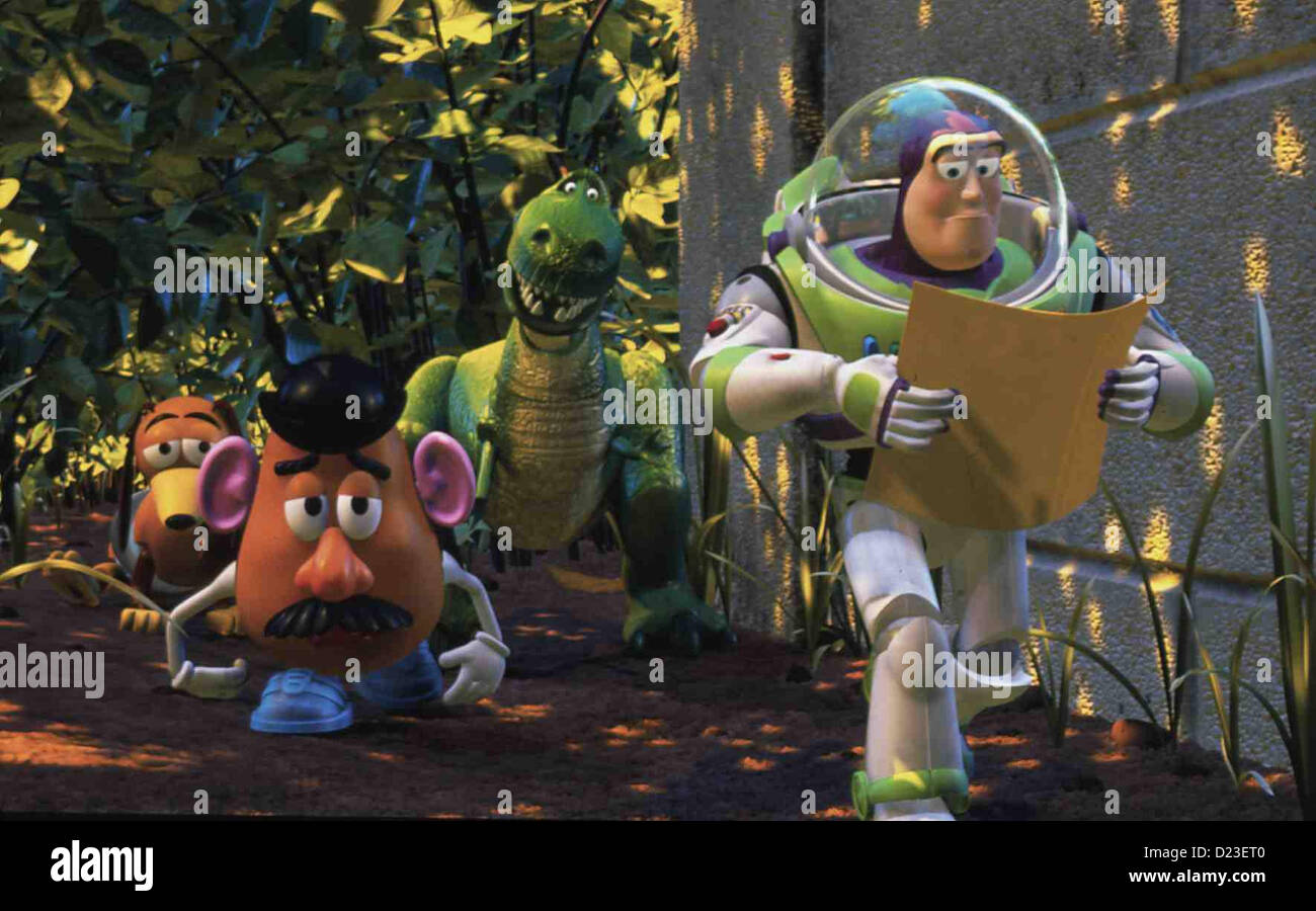 Toy Story 2 -- Slinky Dog, M. Potato Head, Rex, Buzz Lightyear *** *** Local Caption 1999 Walt Disney Banque D'Images