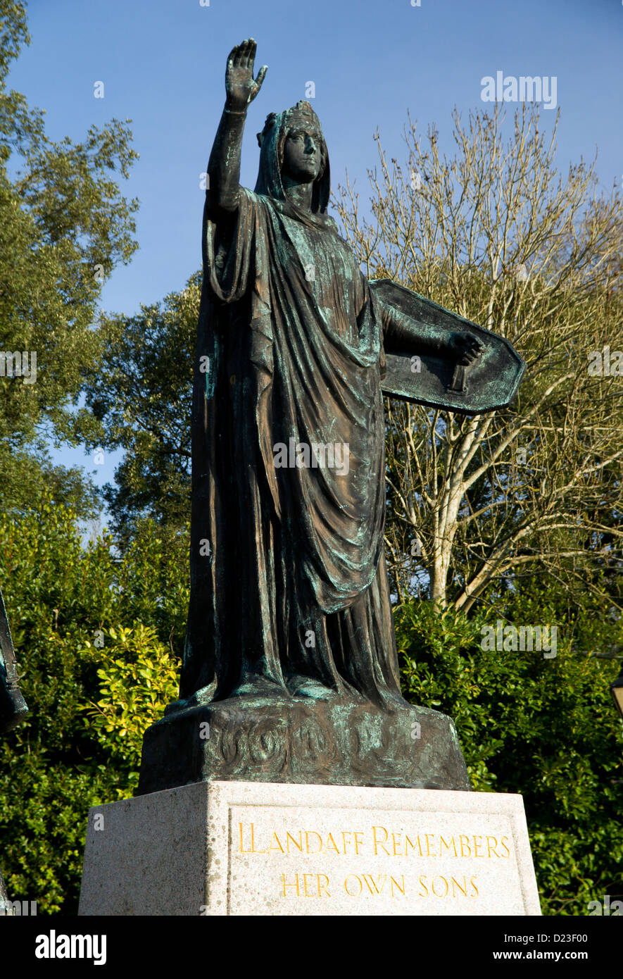 Monument commémoratif de guerre, par William Goscombe John 1924 Llandaff, Cardiff, Pays de Galles, Royaume-Uni Banque D'Images