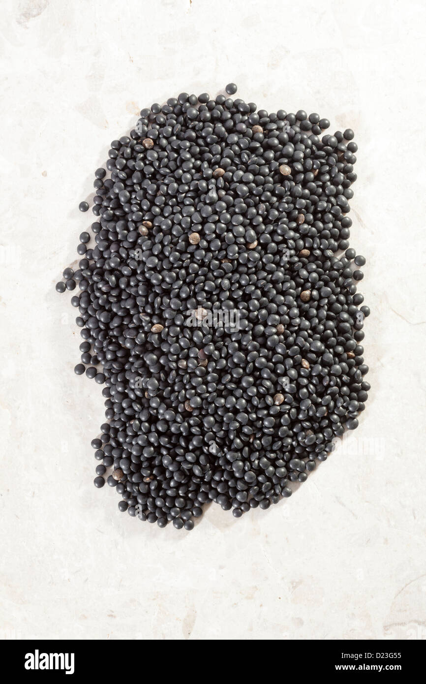 Lentilles Beluga Banque D'Images