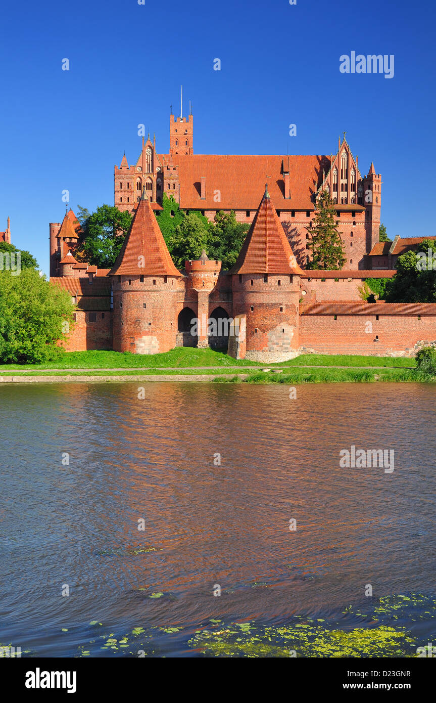 Château Teutonique de Malbork, Pologne. Banque D'Images