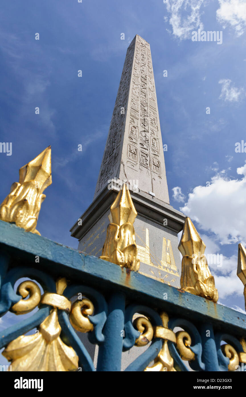 Obélisque, Place de la Concorde, Paris, France. Banque D'Images