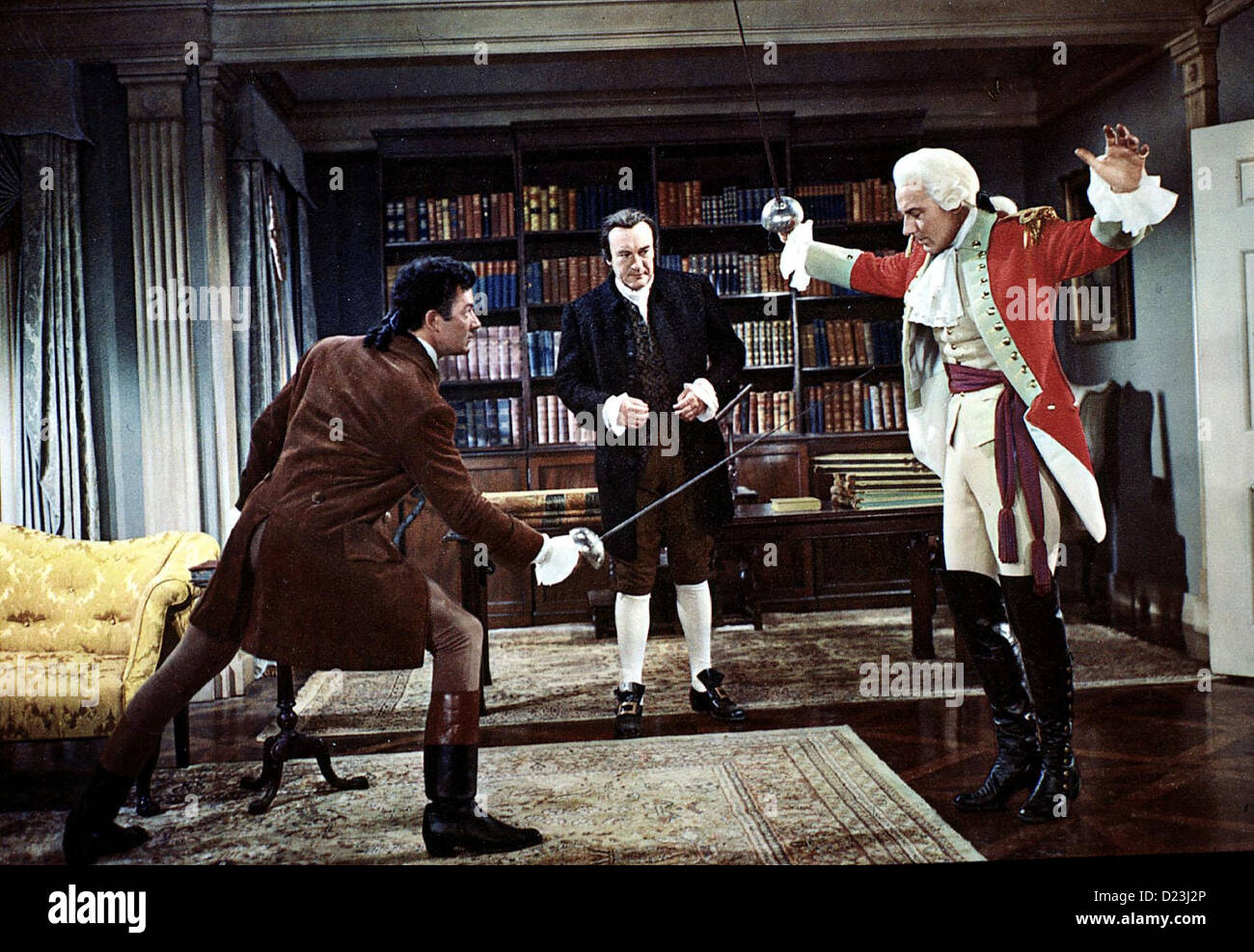 Der Scharlachrote Rock Scarlet Coat, Cornel Wilde, George Sanders, Michael Wilding Waehrend des Amerikanischen Bergerkriegs Banque D'Images