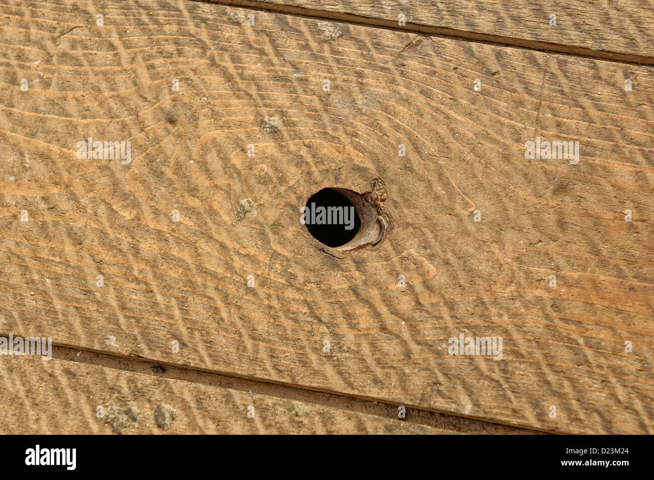Dans le trou du plancher Banque D'Images
