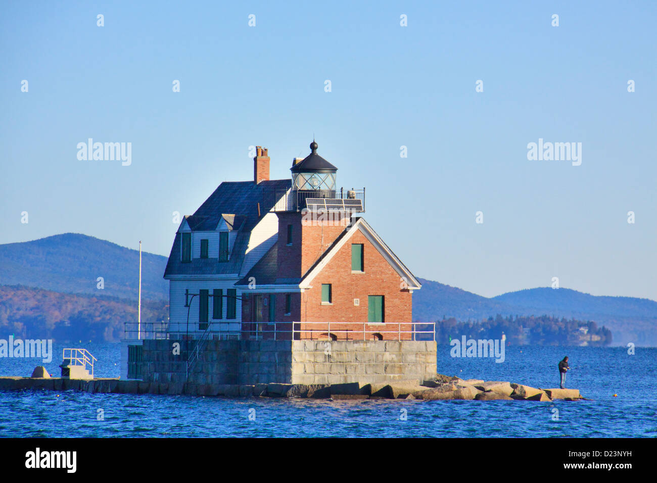 Rockland Breakwater Light, Rockland, Maine, USA Banque D'Images