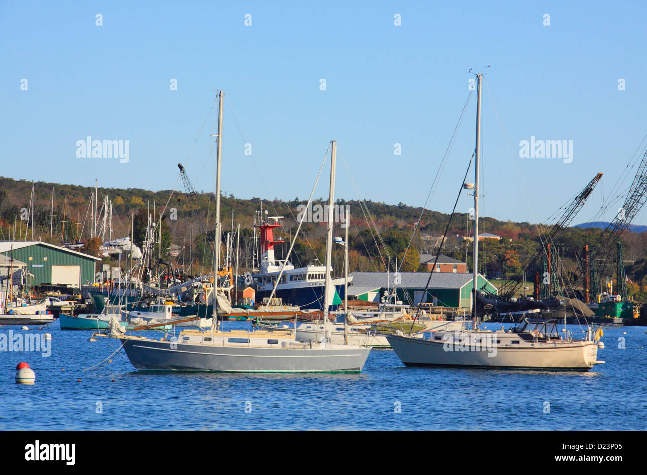 Harbour, Rockland, Maine, USA Banque D'Images