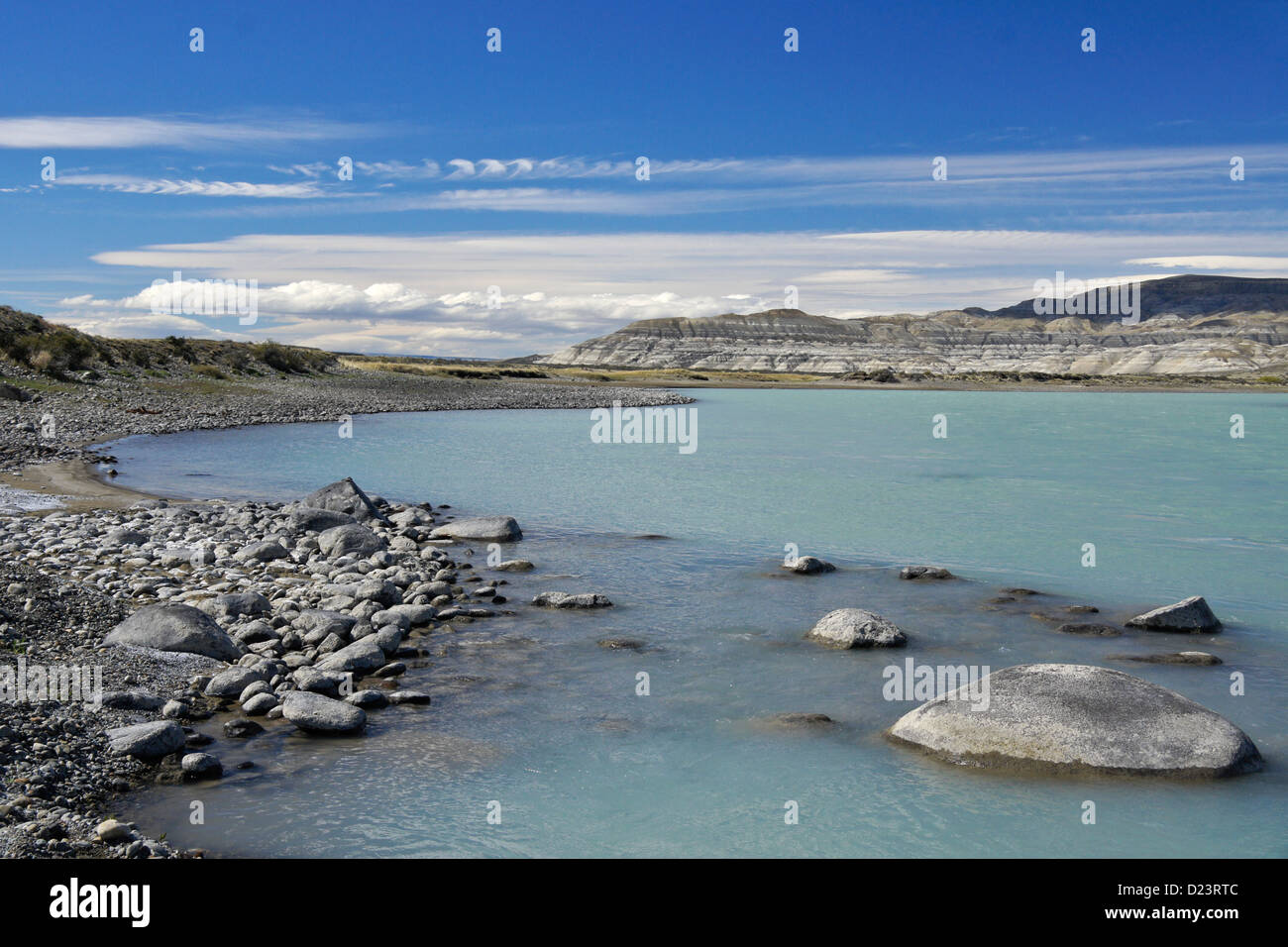 La Leona River et le paysage magnifique, Patagonie, Argentine Banque D'Images