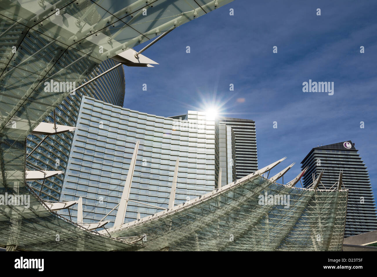 Le magnifique Aria Resort and Casino à CityCenter de Las Vegas. Banque D'Images