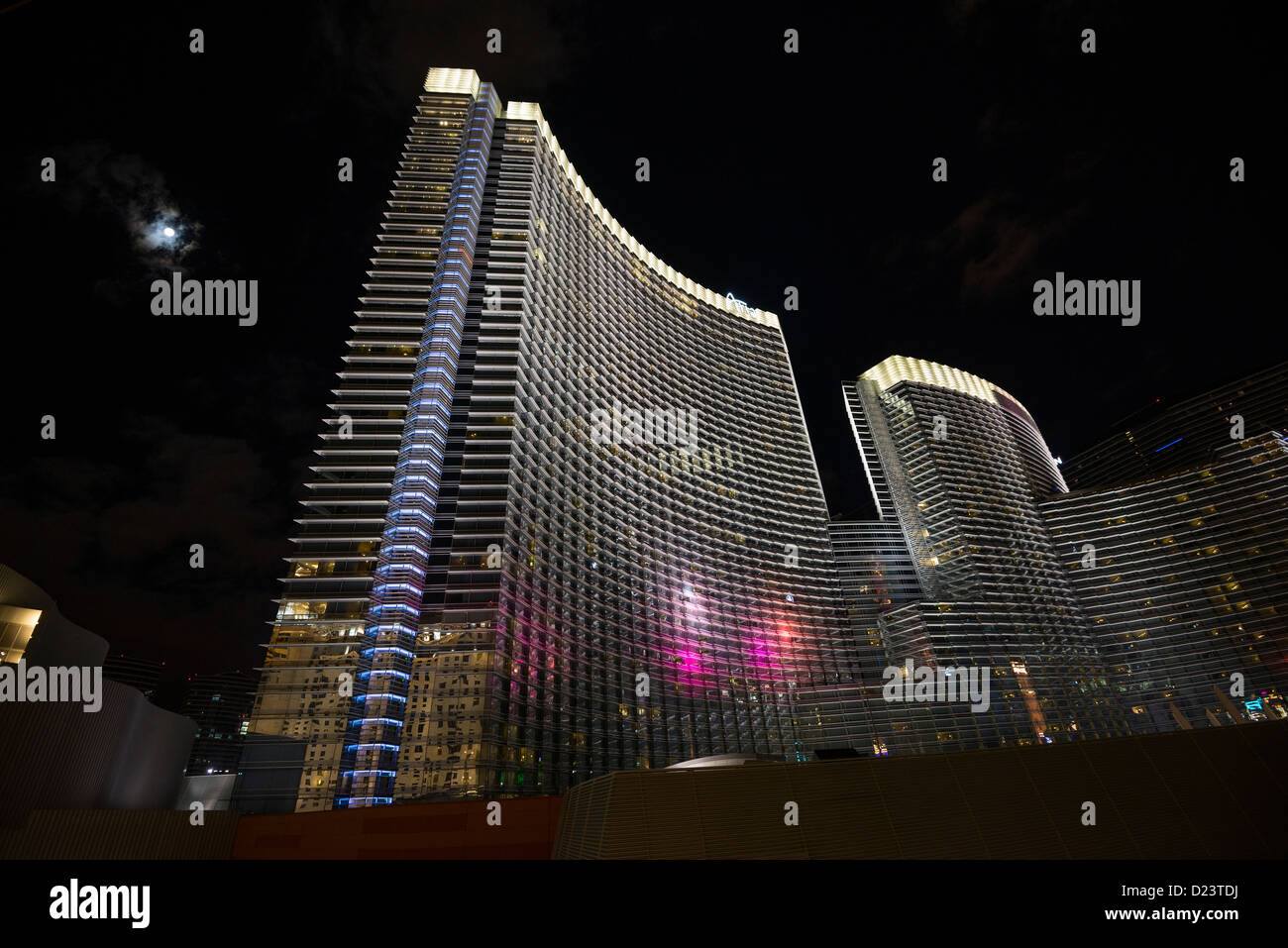 Le magnifique Aria Resort and Casino à CityCenter de Las Vegas. Banque D'Images