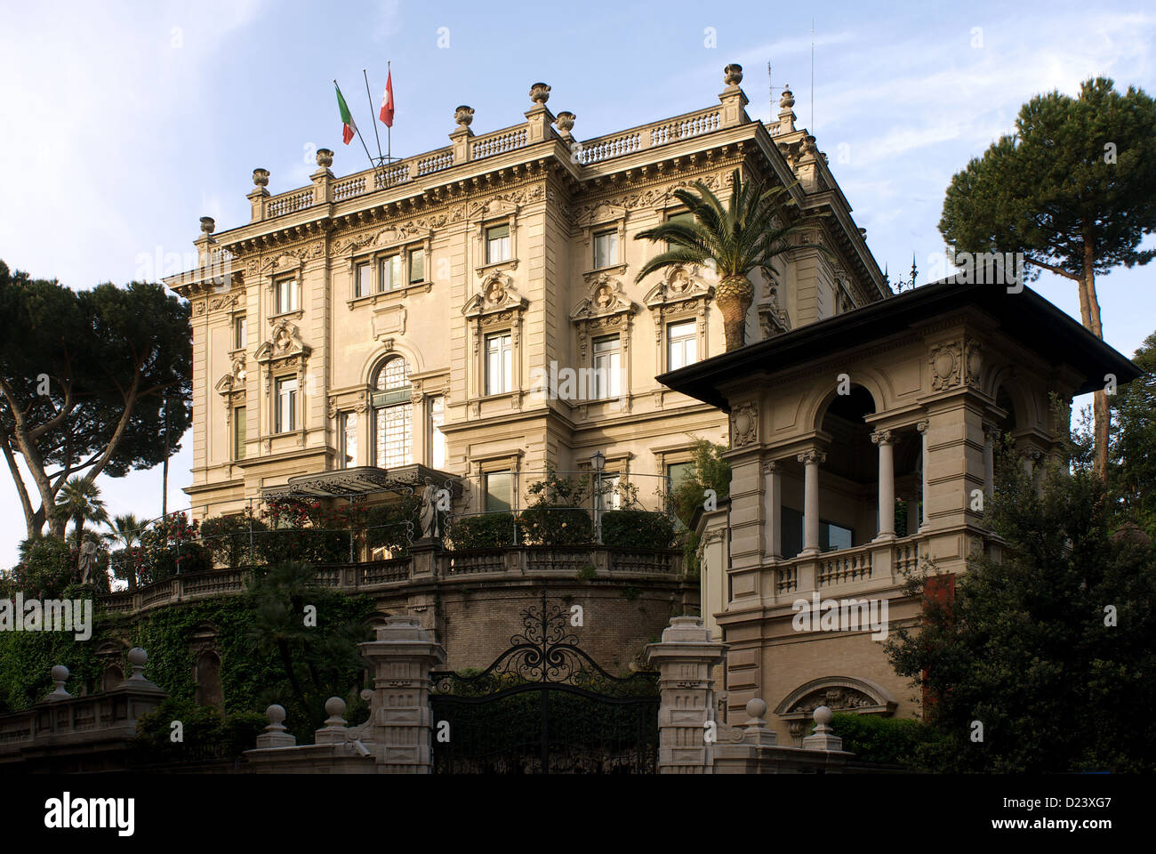 Rome, Italie, la Villa Maraini, le siège de l'Institut suisse pour la culture à Rome Banque D'Images