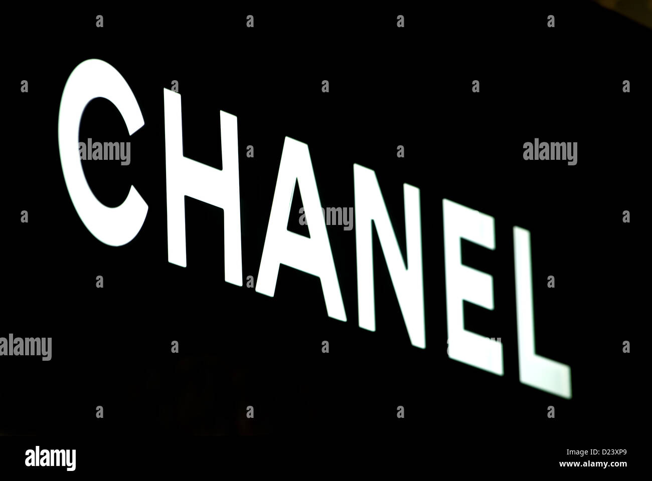 Berlin, Allemagne, le logo de Chanel Banque D'Images