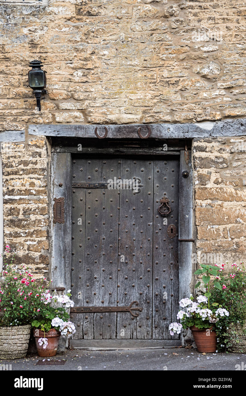 Chambre porte, Castle Combe Banque D'Images