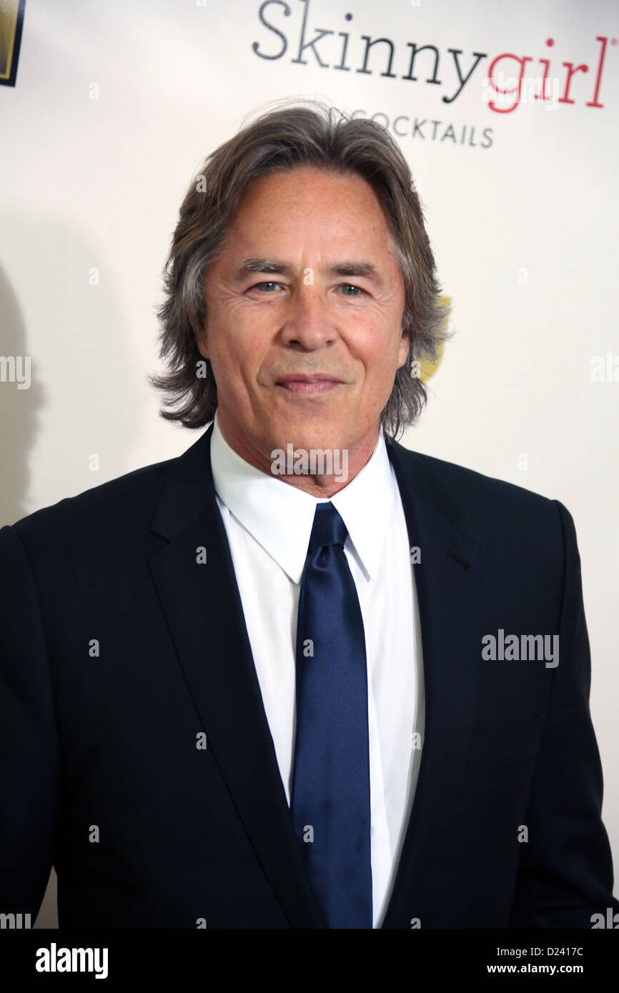 L'acteur Don Johnson arrive à la 18e Conférence annuelle de Critics' Choice Awards au Barker Hanger à Santa Monica, USA, le 10 janvier 2013. Photo : Hubert Boesl/dpa Banque D'Images
