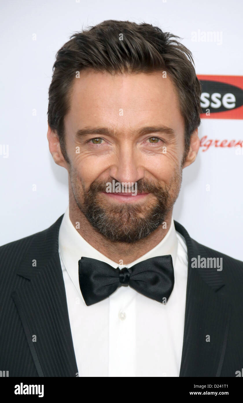 Hugh Jackman acteur assiste à la G'DAY USA Los Angeles gala cravate noire à l'hôtel JW Marriott à Los Angeles, USA, le 12 janvier 2013. Photo : Hubert Boesl/dpa Banque D'Images