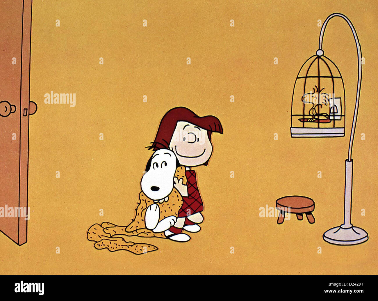 Snoopy Snoopy, revenir à la maison Peppermint-Patty fuehlen Bei sich und gut aufgehoben Snoopy Woodstock. *** *** Légende Locale 1972 -- Banque D'Images