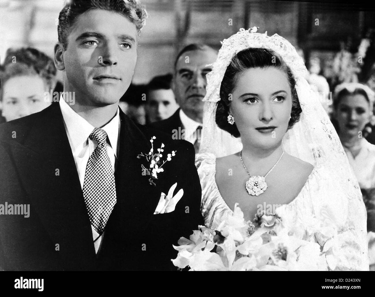 Du Lebst noch 105 Minuten Désolé, mauvais numéro Burt Lancaster, Barbara Stanwyck Henry Stevenson (Burt Lancaster) heiratet die Banque D'Images