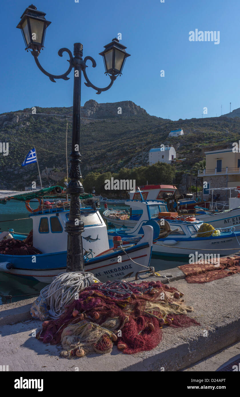 Le port de Vathy, Kalymnos, Grèce Banque D'Images