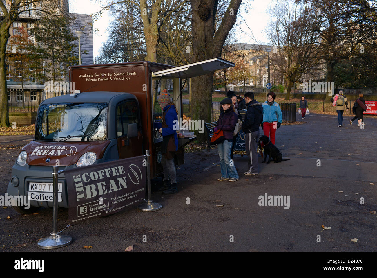 Le grain de café, un café mobile chariot Edimbourg en Ecosse. Banque D'Images