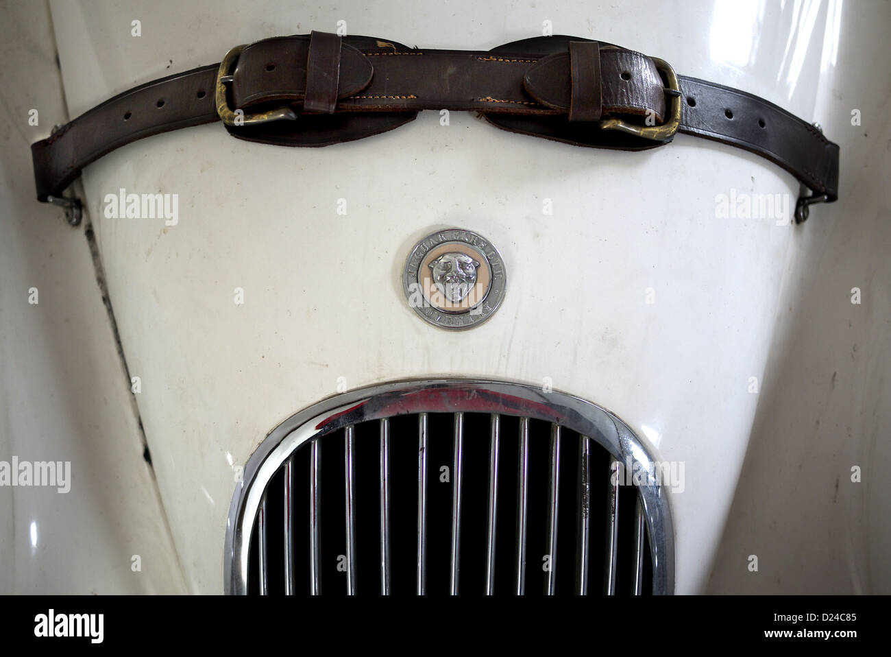 Jaguar XK120 auvent détail. Banque D'Images