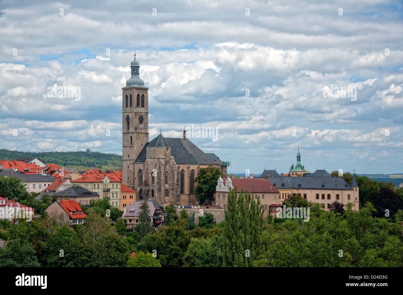 Kutna Hora, petite ville près de la Prague, vue panoramique Banque D'Images