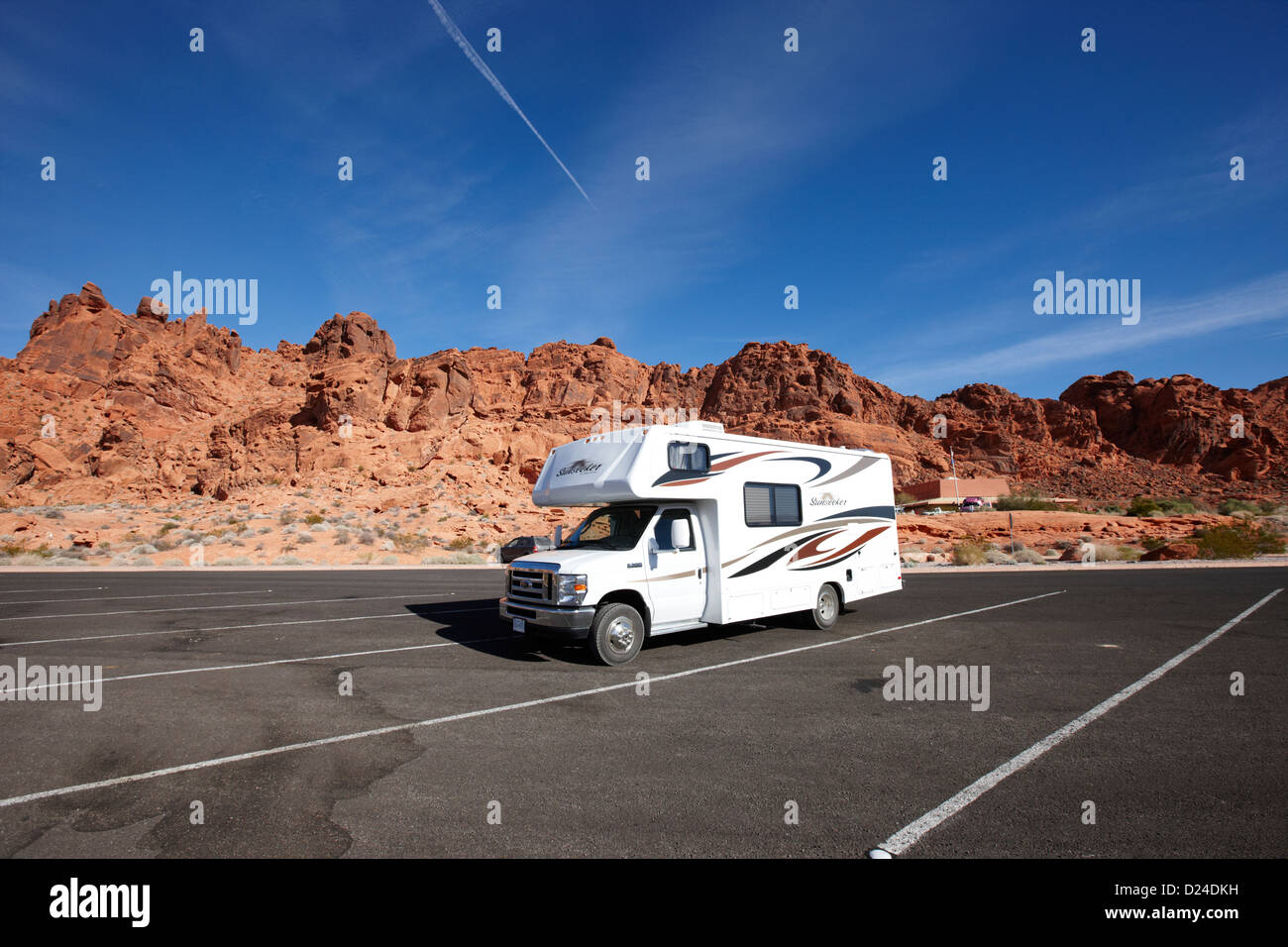 Les VR van stationné à Valley of Fire State Park nevada usa Banque D'Images