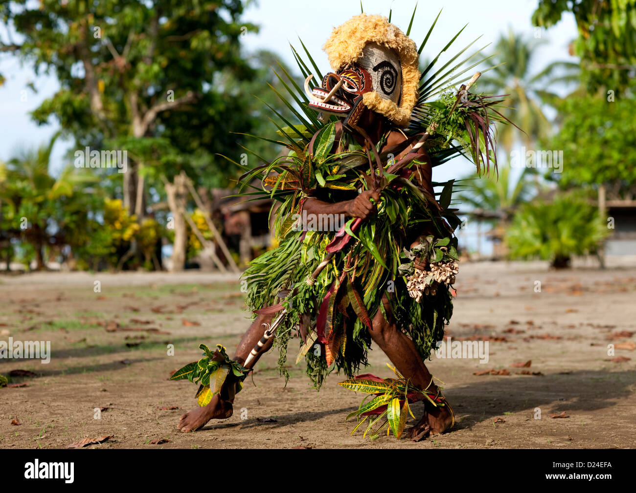 La danse des masques Malagan Tatuana, New Ireland Island, Papouasie Nouvelle Guinée Banque D'Images