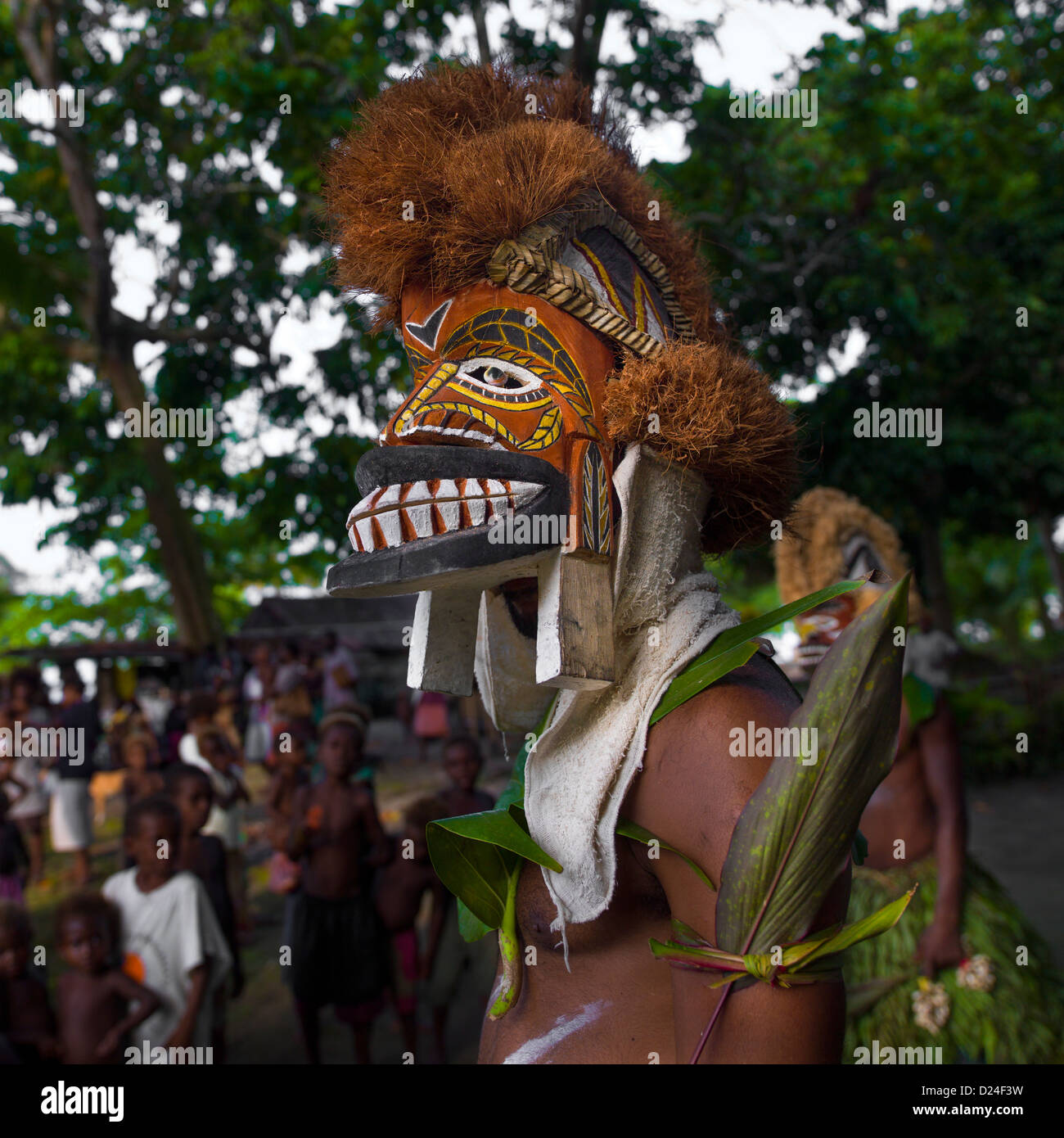 La danse des masques Malagan Tatuana, New Ireland Island, Papouasie Nouvelle Guinée Banque D'Images