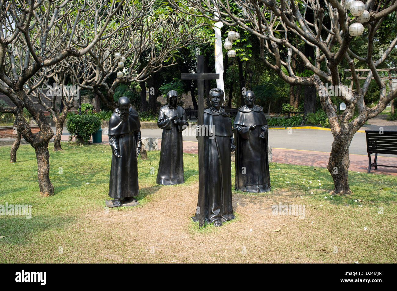 Sculpture dans le parc de Fort Santiago Manille Philippines Banque D'Images