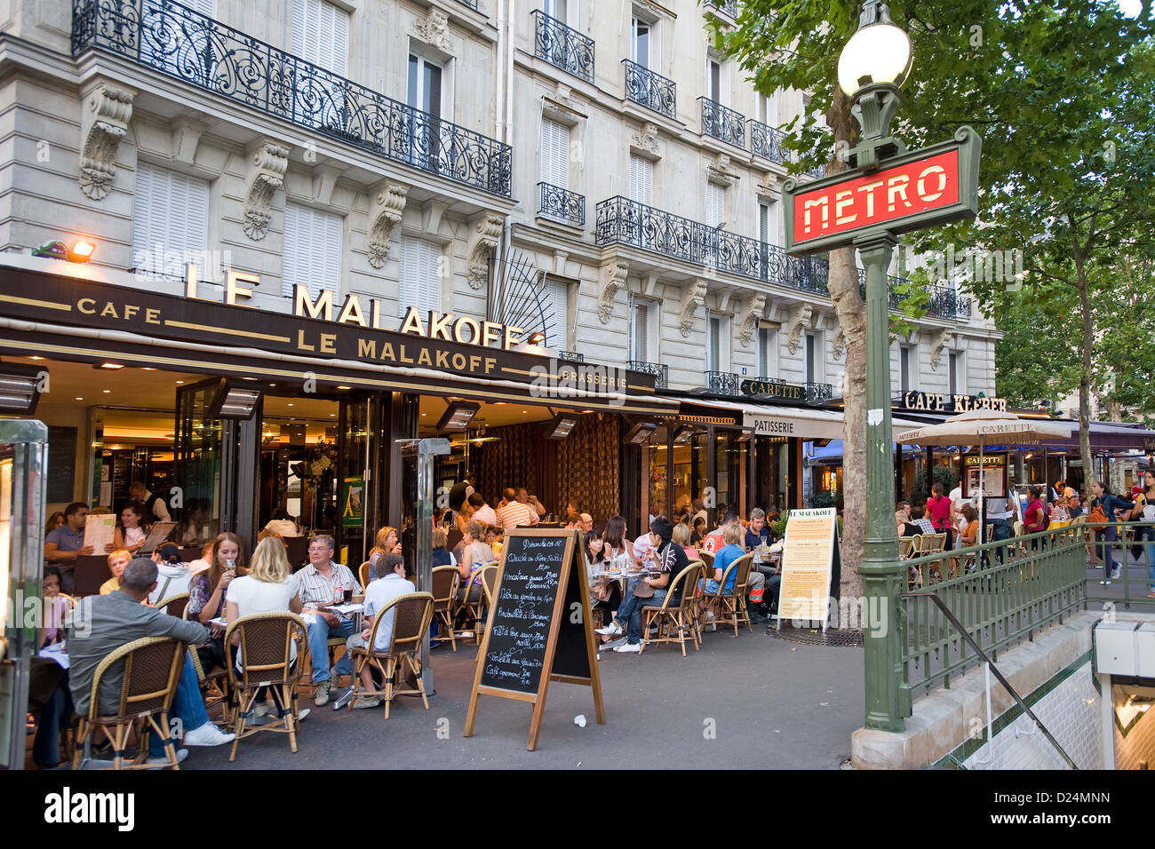 Paris, France, le Cafe Le Malakoff de la station de métro Banque D'Images
