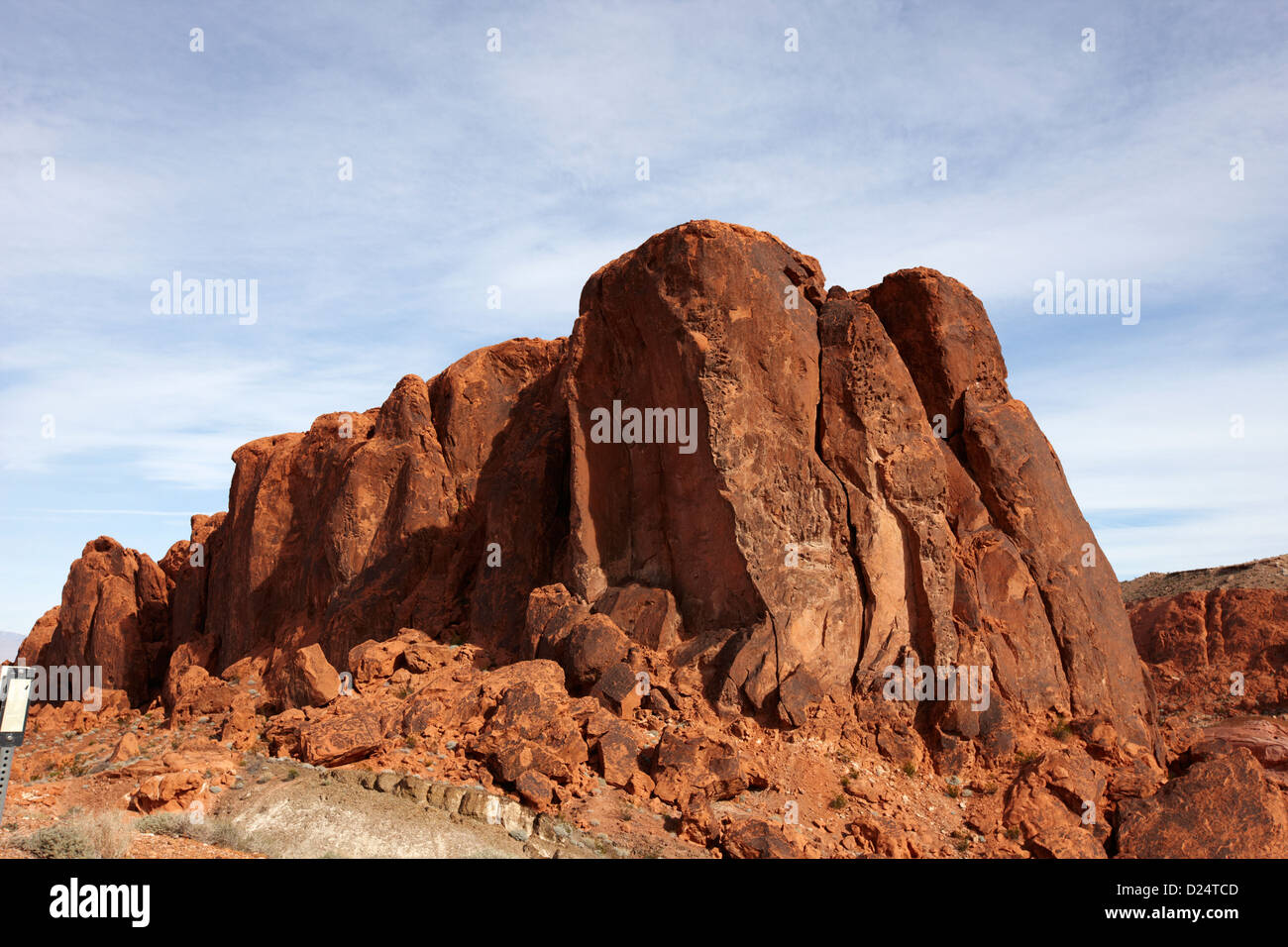 Grande formation de grès érodées avec rupture de roches dans la vallée de feu state park nevada usa Banque D'Images