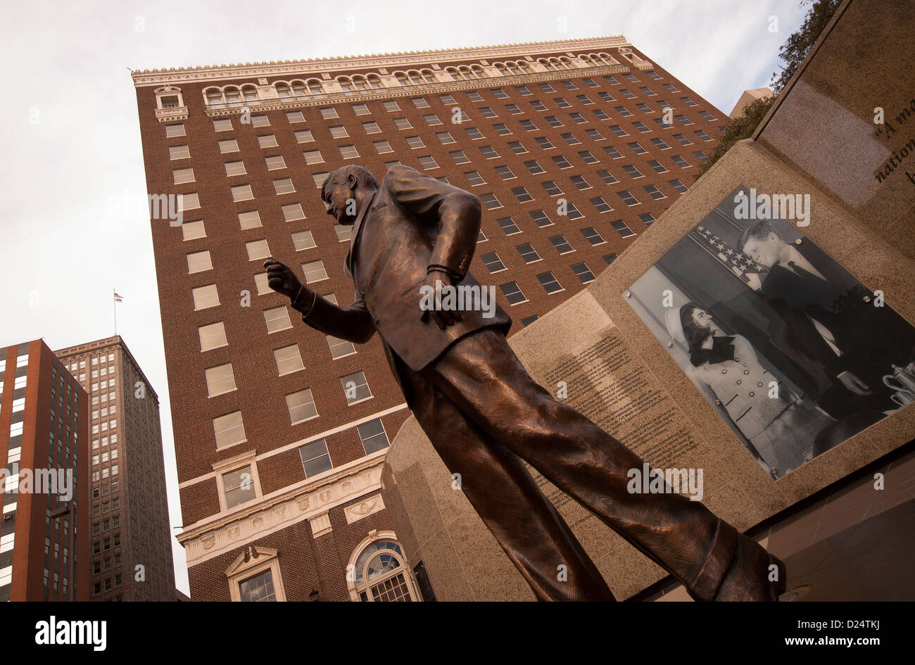 Le président J. F. Kennedy Memorial Plaza les peuplements où il a fait son dernier discours au 22 novembre 1963 avant d'être tué à Dallas, TX Banque D'Images