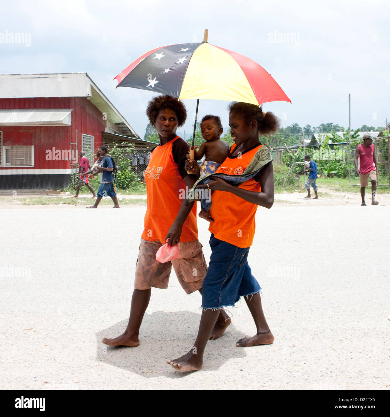 Les femmes au marché de Buka, Bougainville, en Papouasie Nouvelle Guinée Banque D'Images