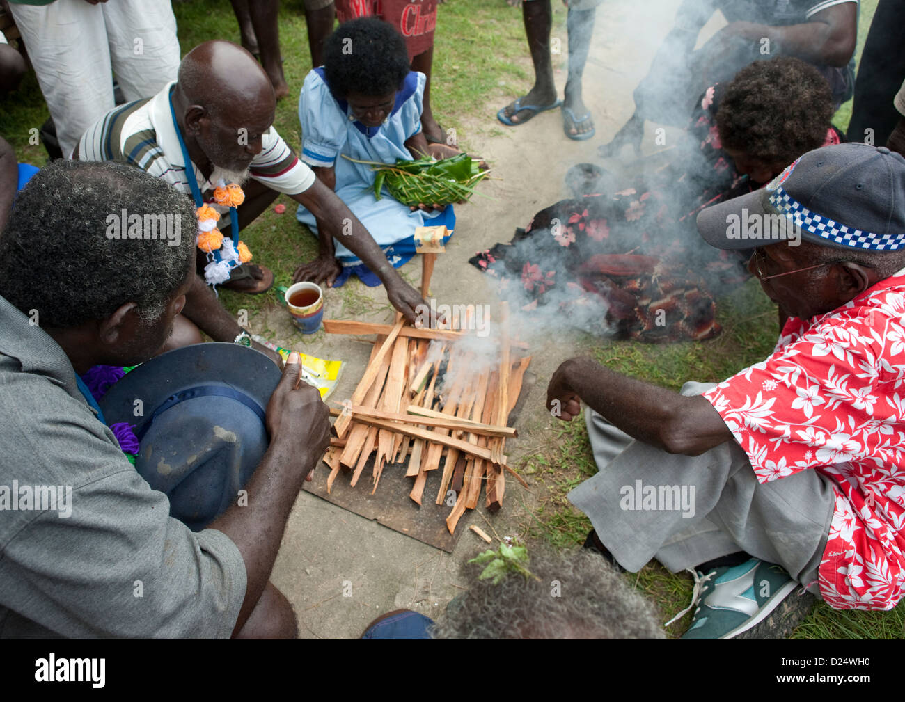 Cérémonie traditionnelle, Bougainville, en Papouasie-Nouvelle-Guinée Banque D'Images