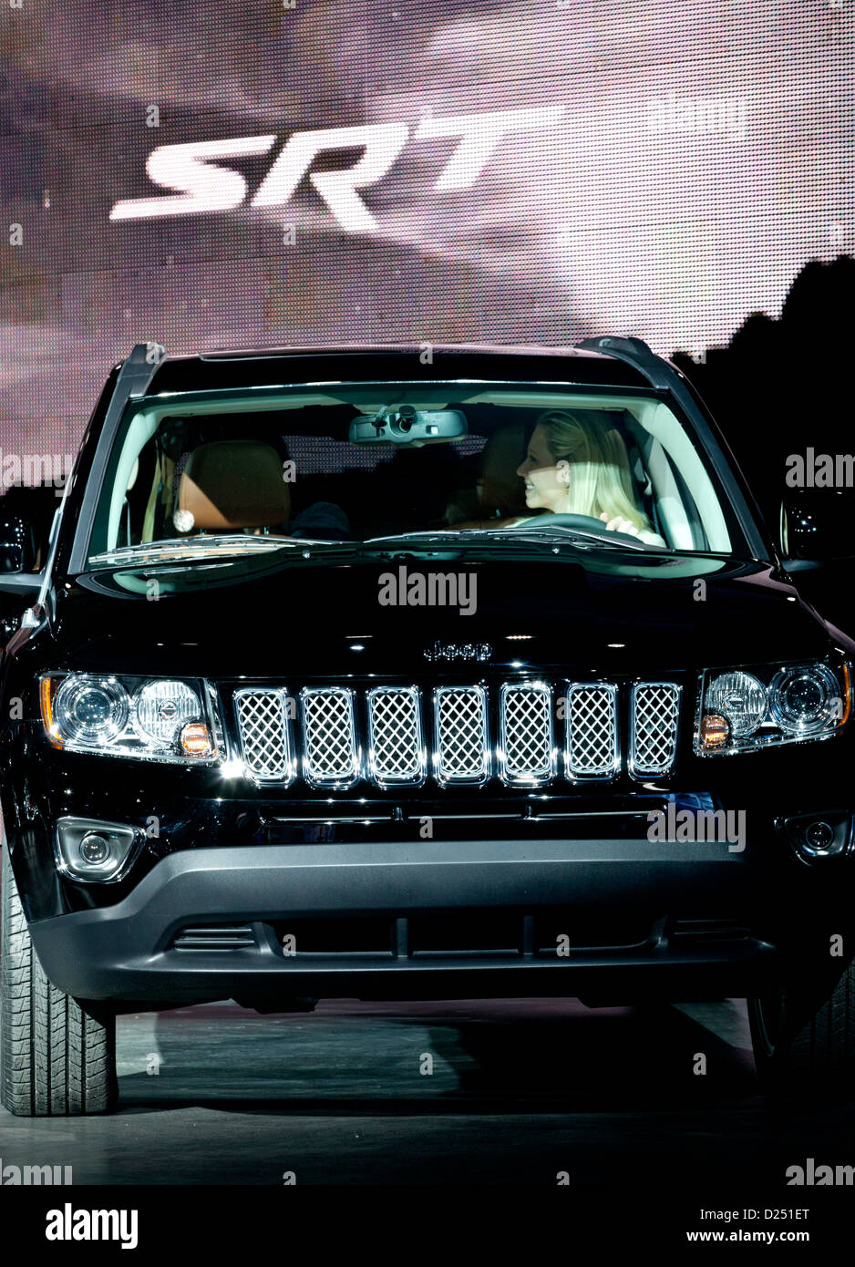 2013 North American International Auto Show, Detroit, Michigan. Chrysler Jeep à afficher. Banque D'Images