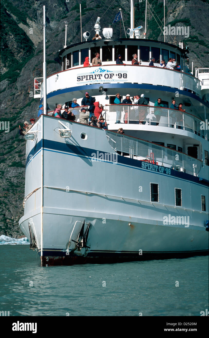 Visite de l'Alaska / Cruise West's Spirit of '98 à Tracy Arm, le passage de l'Intérieur, de l'Alaska Banque D'Images Visite de l'Alaska / Cruise West's Spirit of '98 à Tracy Arm, le passage de l'Intérieur, de l'Alaska Banque D'Images