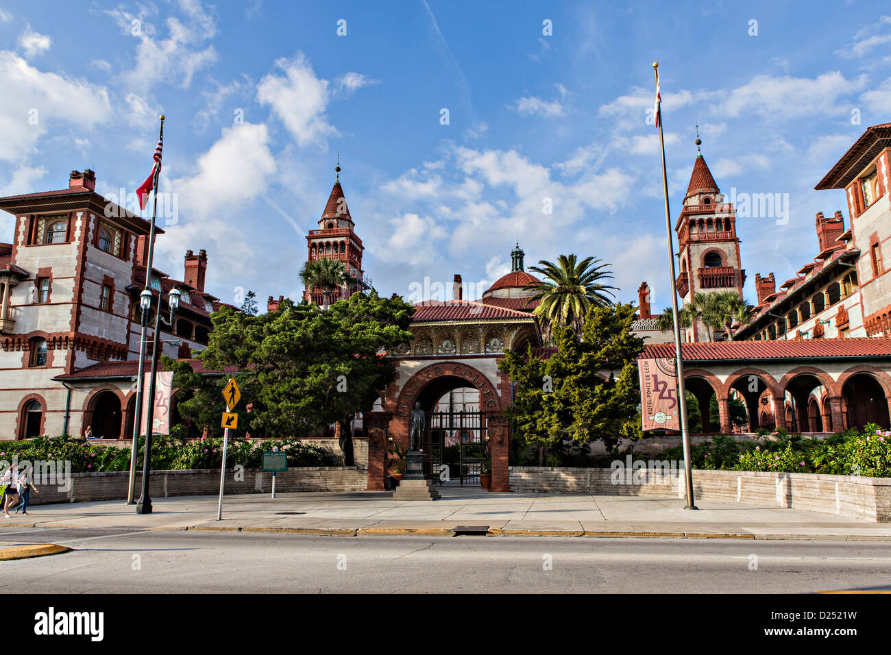 Flagler College à Saint Augustine, en Floride. Le bâtiment était à l'origine l'hôtel Ponce de Leon. Banque D'Images