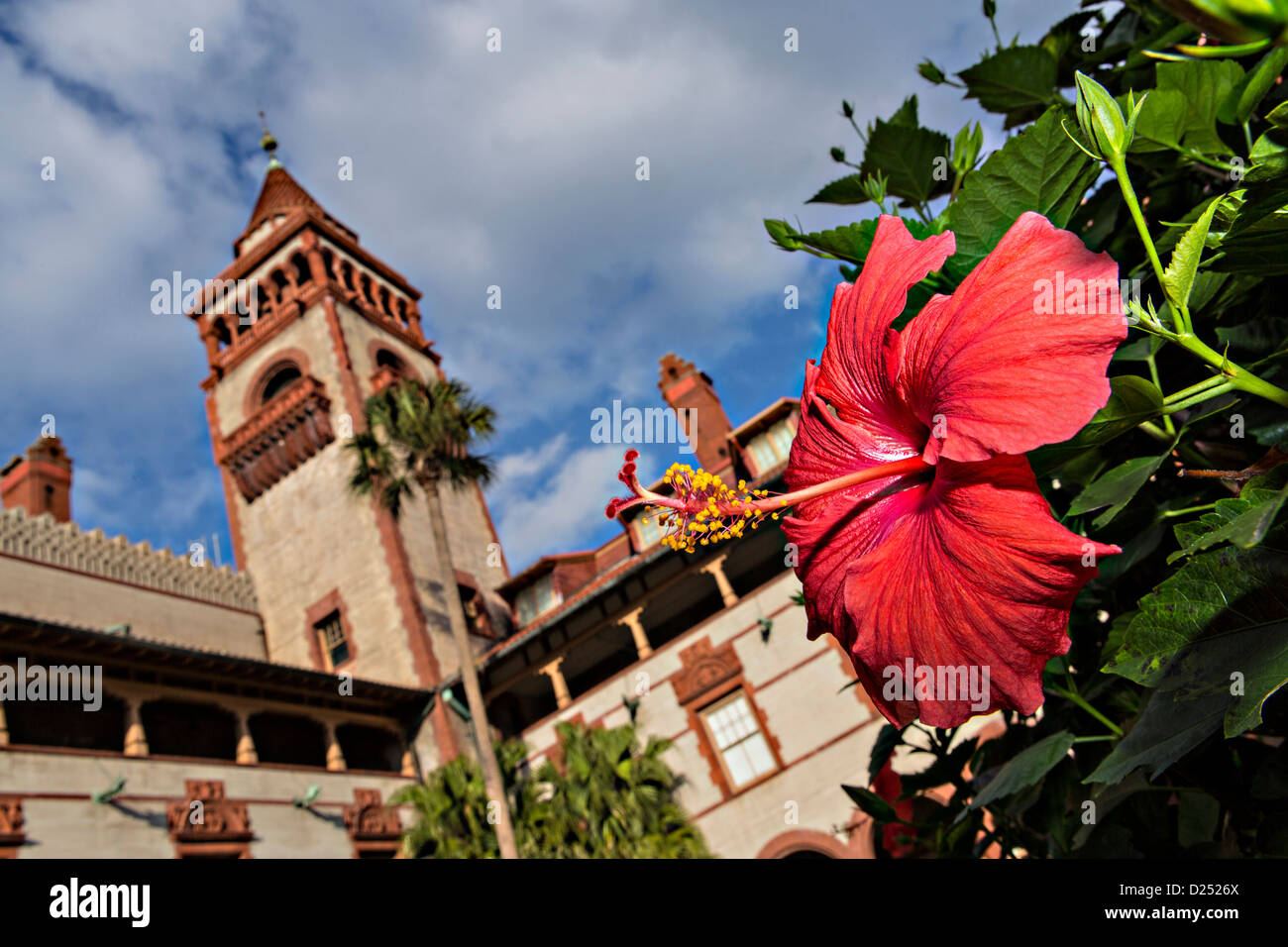Flagler College à Saint Augustine, en Floride. Le bâtiment était à l'origine l'hôtel Ponce de Leon. Banque D'Images