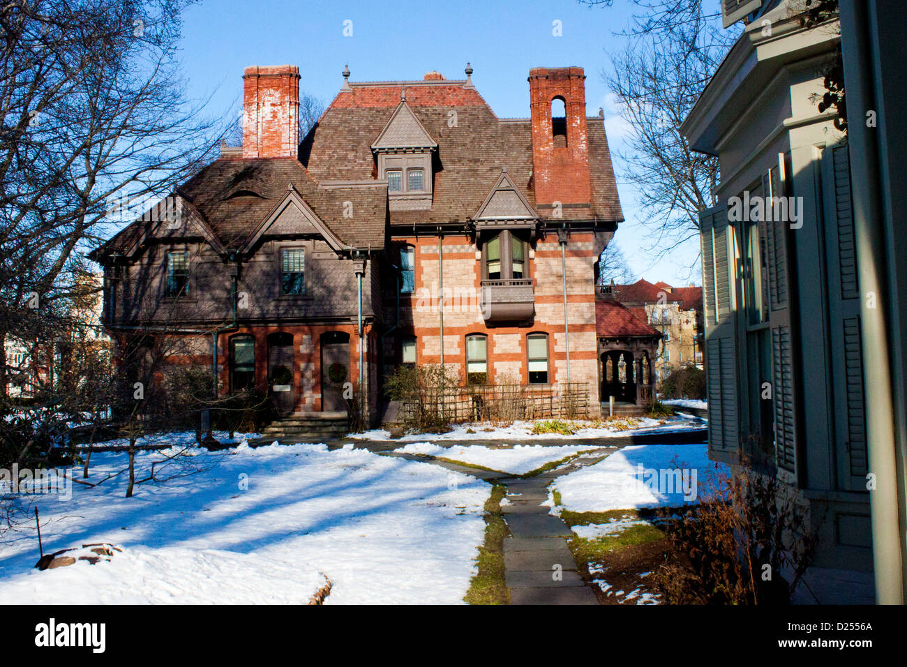 Mark Twain House et bibliothèque, Hartford Connecticut Banque D'Images Mark Twain House et bibliothèque, Hartford Connecticut Banque D'Images