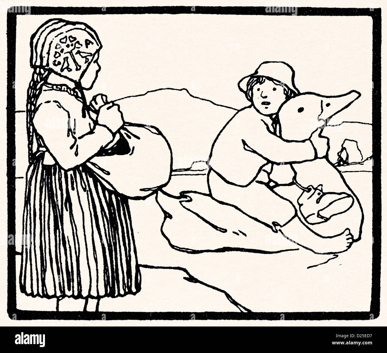 Garçon de canard Banque D'Images