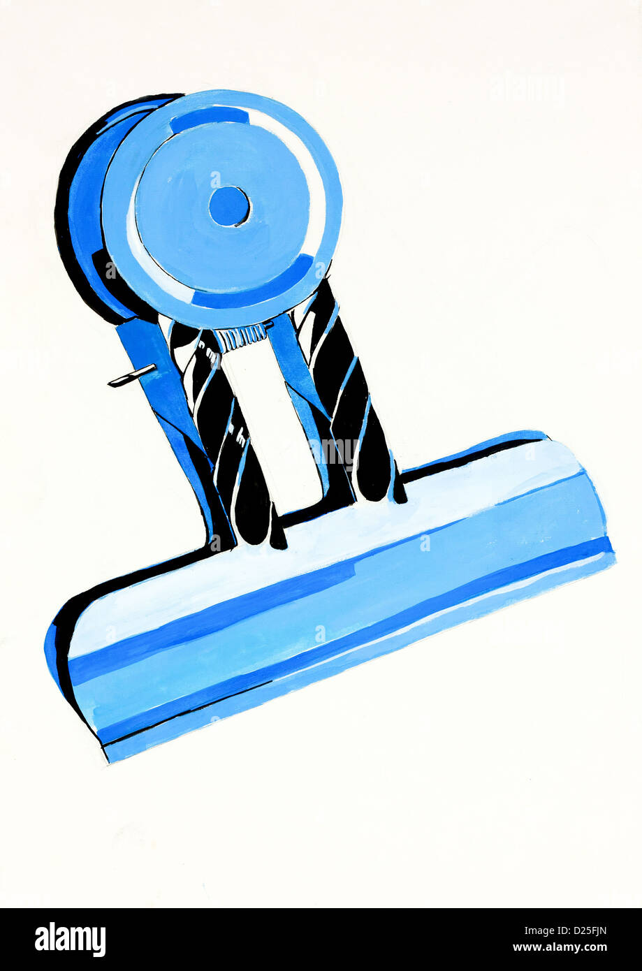 Abrégé Original couleur de l'eau et la peinture à la main ou croquis d'un clip de l'argent Banque D'Images