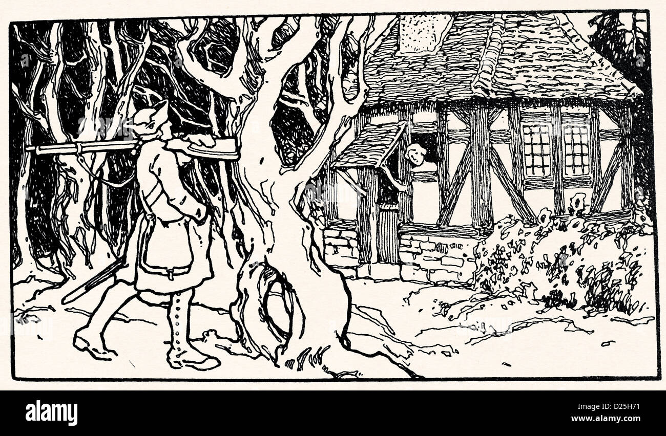 Retour à la maison Banque D'Images