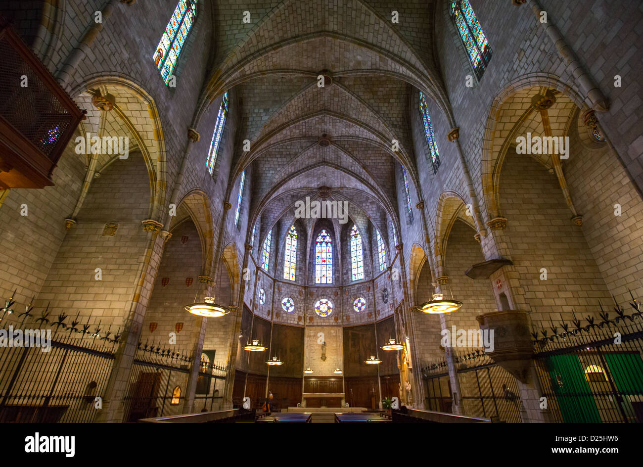 Espagne, Barcelone, l'église de la monastère de Pedralbes. Banque D'Images