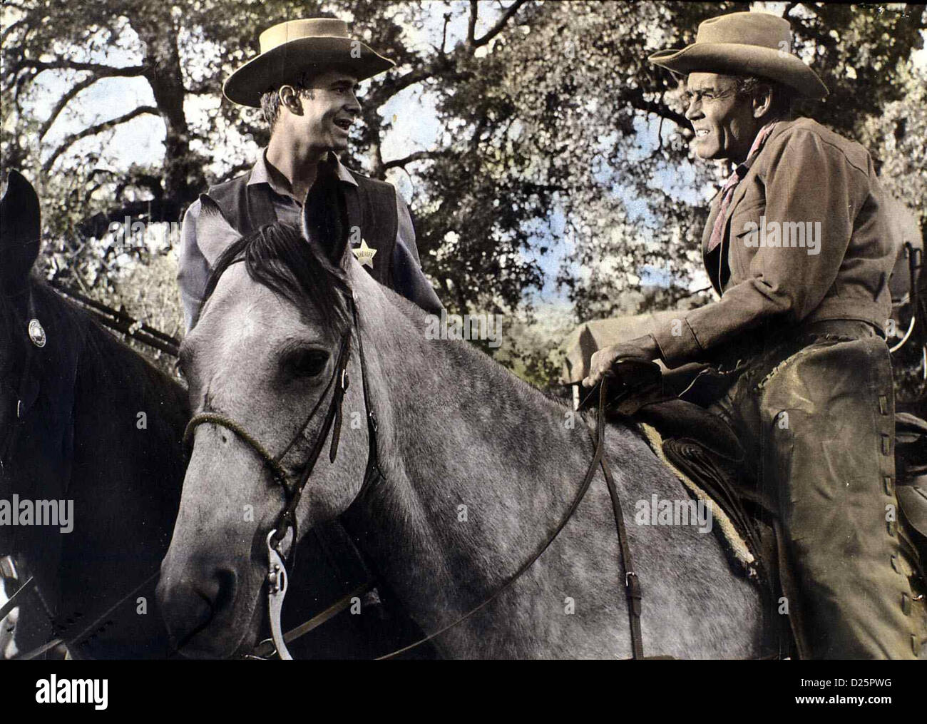 Der Stern des Gesetzes Tin Star, Anthony Perkins, Henry Fonda Sheriff Owens (Anthony Perkins) und Morgan Hickman (Henry Banque D'Images