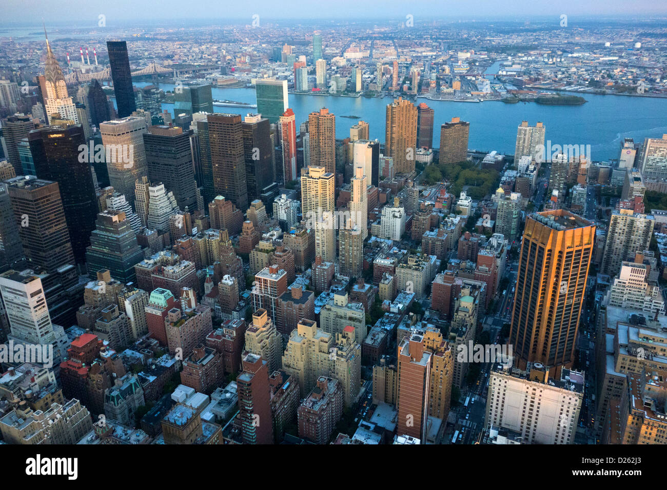 New York City Skyline view from the Empire State Building Pont d'observation Banque D'Images