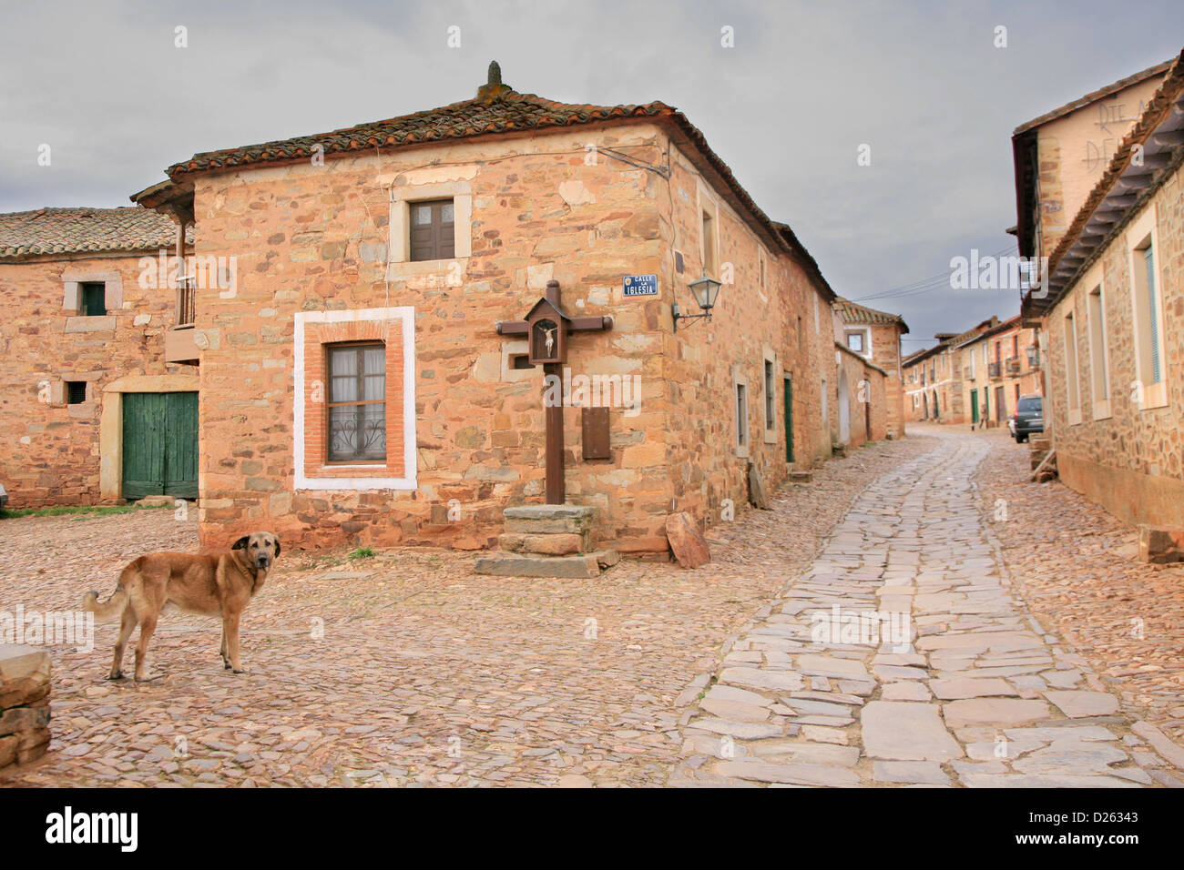 Castrillo de los Polvazares, Leon, Camino de Santiago, Santiago, Castilla Leon, Espagne, Europe. Banque D'Images