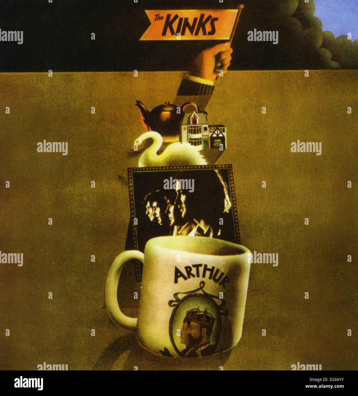 Le groupe pop britannique KINKS. La couverture de leurs 1969 Pye/Reprise album 'Arthur' Banque D'Images