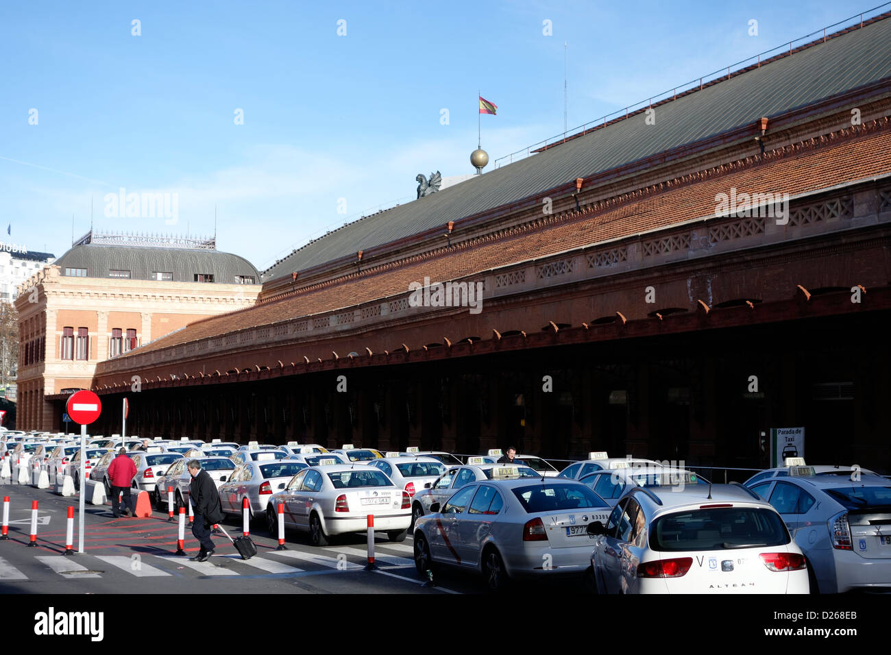 La gare d'Atocha madrid espagne taxi Banque D'Images